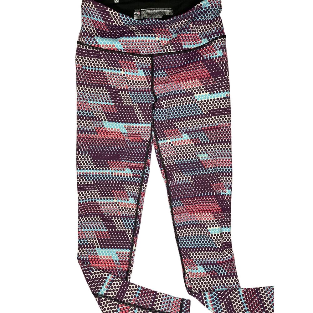 Victoria's Secret Sport VSX Knockout Tight Legging Purple Blue Spotted Women's S